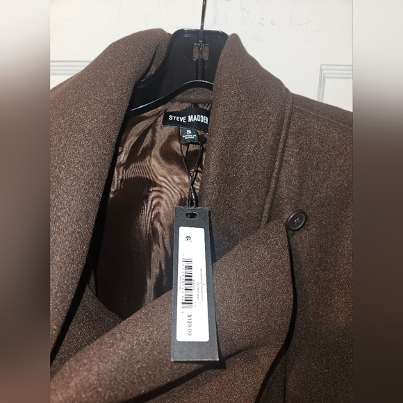 Steve Madden Chocolate Brown Coat - Picture 4 of 6